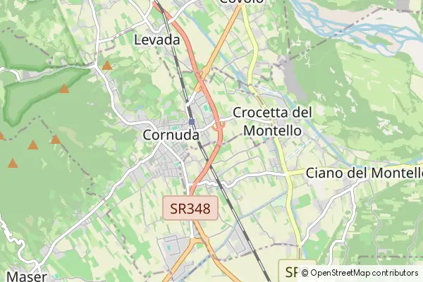 Karte Crocetta del Montello