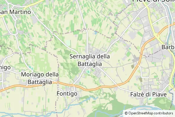 Karte Sernaglia della Battaglia