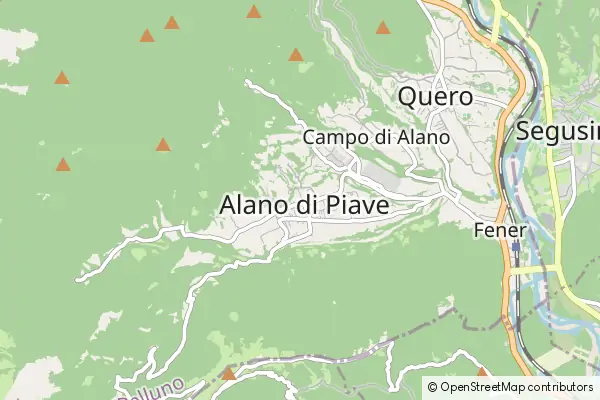 Karte Alano di Piave