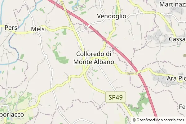 Karte Colloredo di Monte Albano