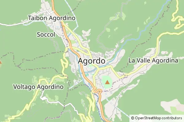 Karte Agordo