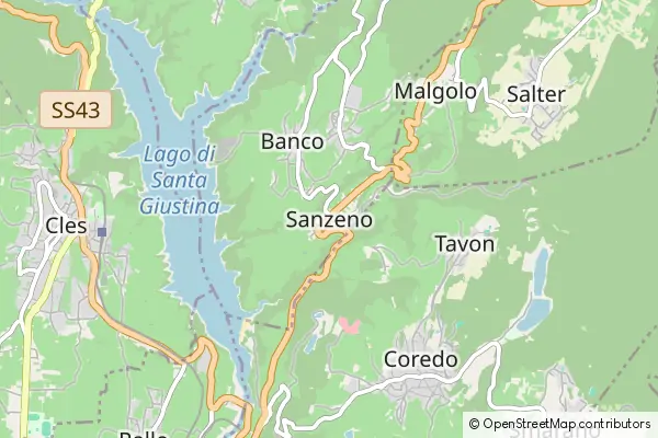 Karte Sanzeno