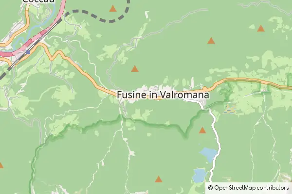 Karte Fusine in Valromana