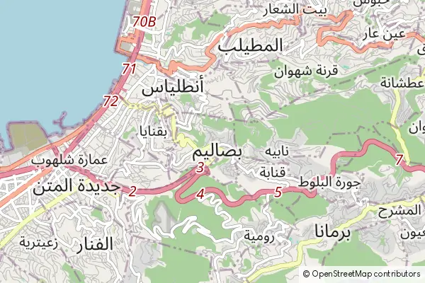 Karte: Bsalîm • © OpenStreetMap contributors Karte Bsalîm