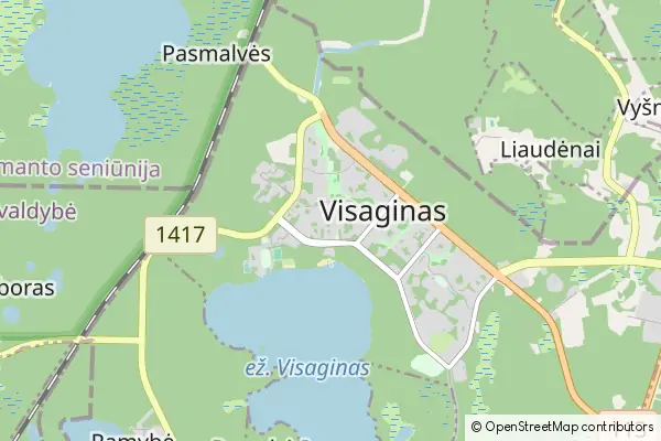 Karte Visaginas