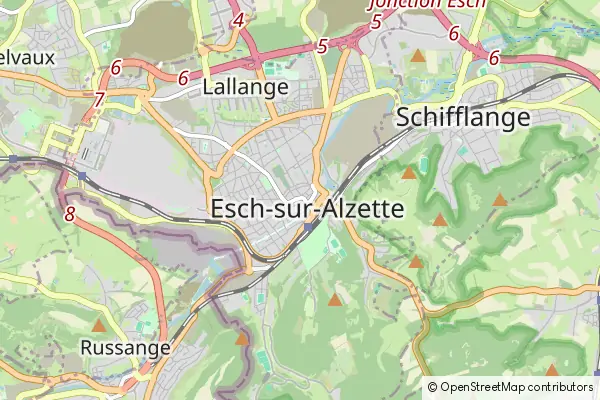 Karte Esch-an-der-Alzig