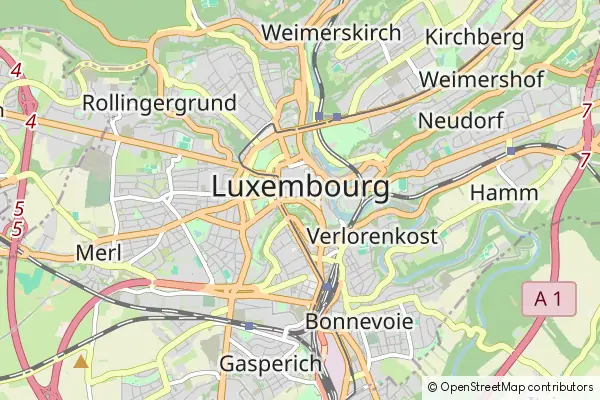 Karte Luxembourg City