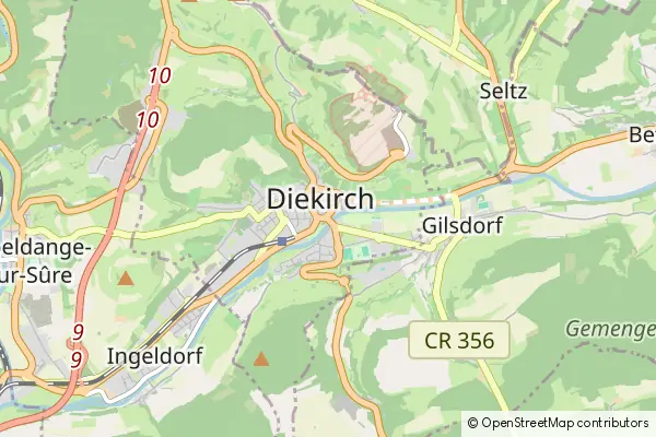 Karte Diekirch