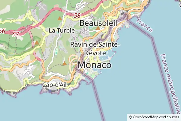 Karte Monaco-Ville