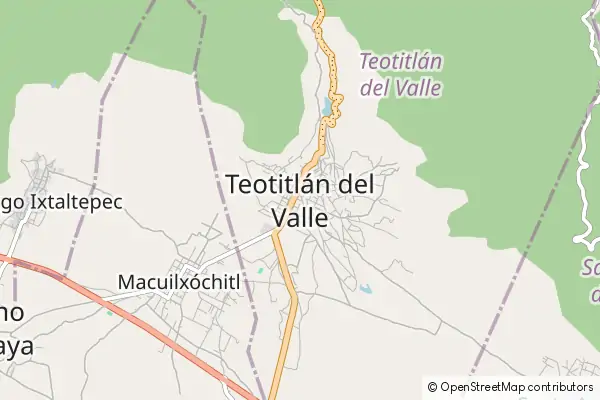 Karte Teotitlán del Valle