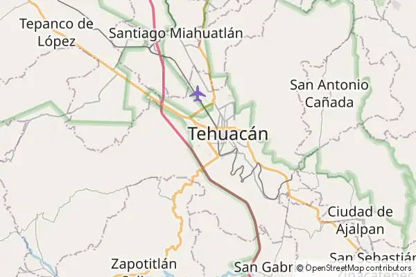 Karte Tehuacán