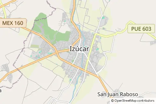 Karte Izúcar de Matamoros