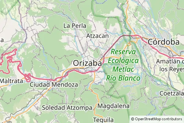 Karte: Orizaba • © OpenStreetMap contributors Karte Orizaba