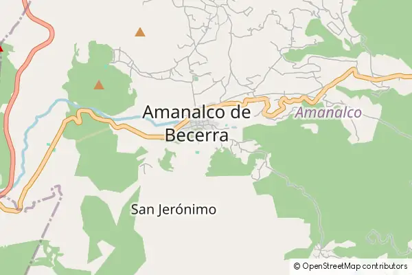 Karte Amanalco de Becerra