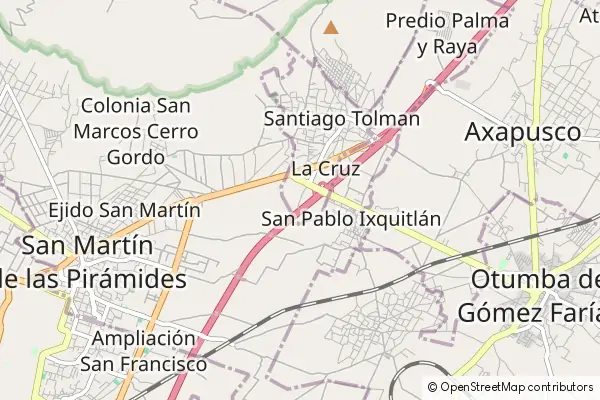 Karte San Martín de las Pirámides