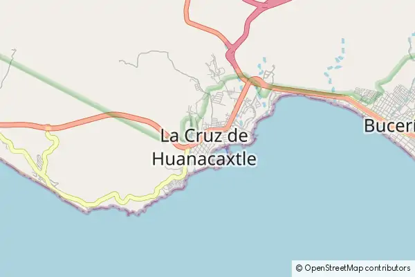 Karte La Cruz de Huanacaxtle