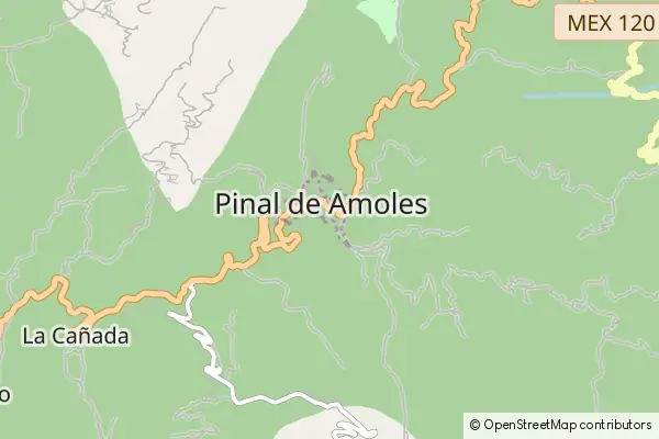 Karte Pinal de Amoles