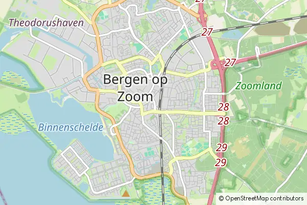 Karte Bergen op Zoom