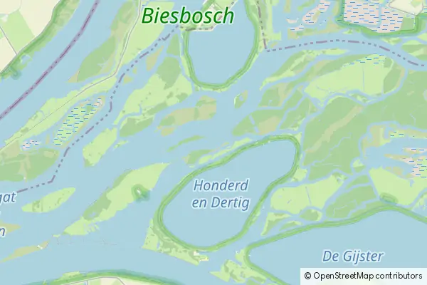 Karte National Park De Biesbosch