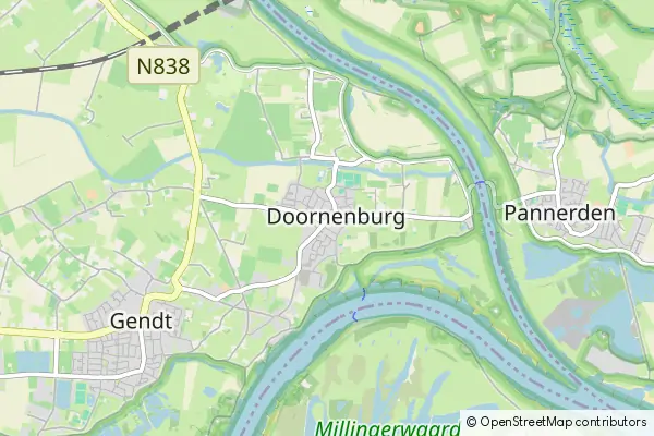 Karte Doornenburg