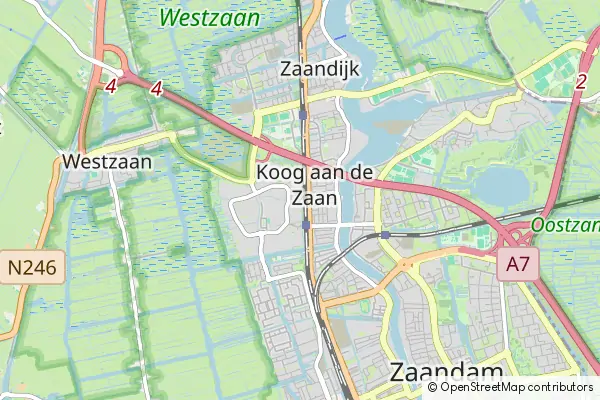 Karte Koog aan de Zaan