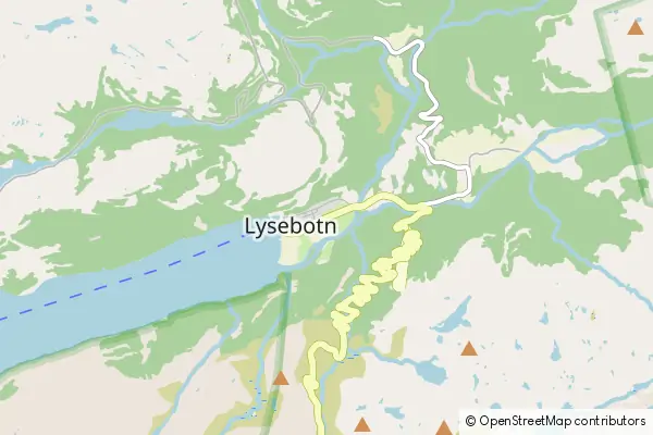 Karte Lysebotn