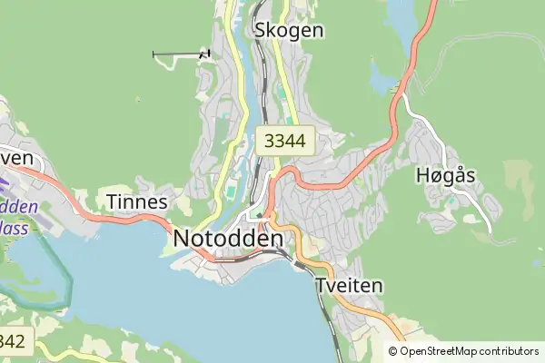 Karte Notodden