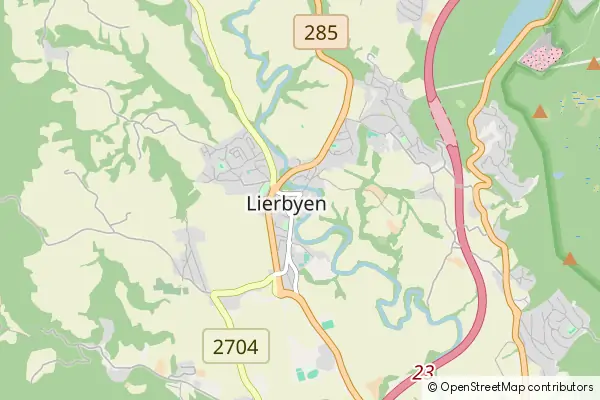 Karte Lierbyen