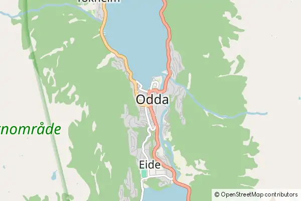 Karte Odda