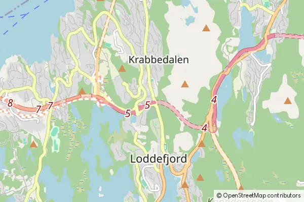 Karte Loddefjord