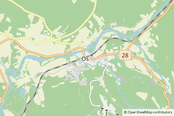 Karte Os im Østerdalen