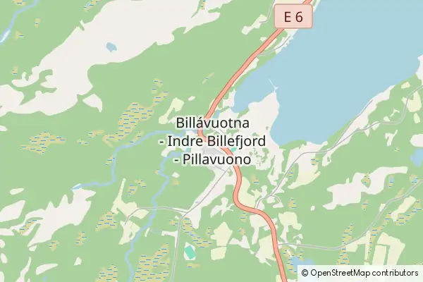 Karte Indre Billefjord