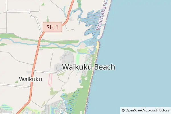 Karte Waikuku Beach