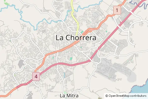 Karte La Chorrera