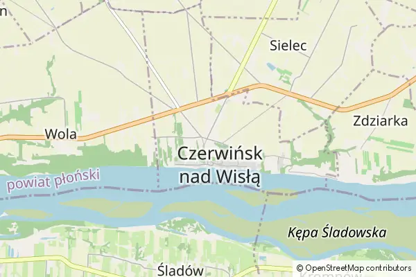 Karte Czerwinsk nad Wisla