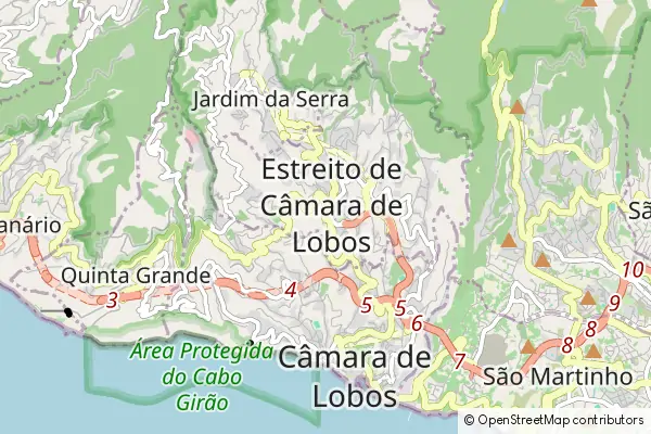 Karte Estreito de Câmara de Lobos