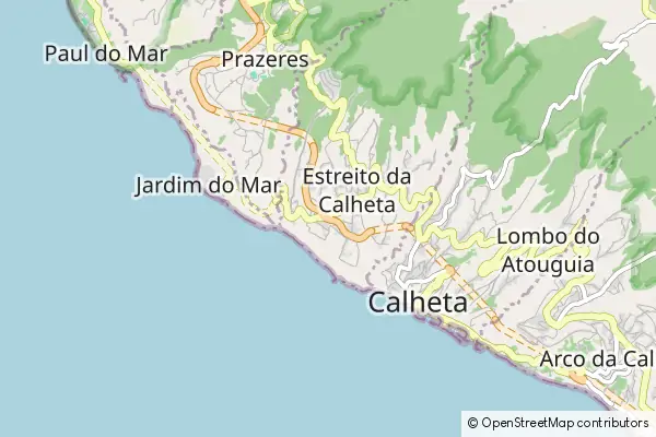 Karte Estreito da Calheta