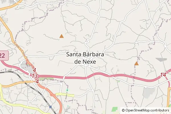 Karte Santa Bárbara de Nexe