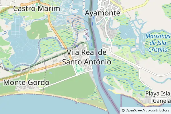 Karte Vila Real de Santo António