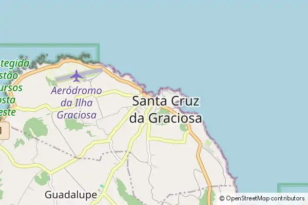 Karte Santa Cruz da Graciosa