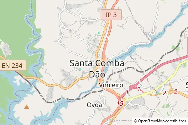 Karte Santa Comba Dão