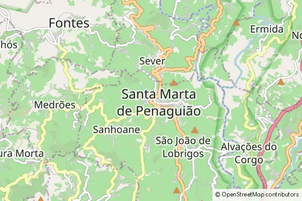 Karte Santa Marta de Penaguião