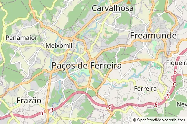 Karte Paços de Ferreira