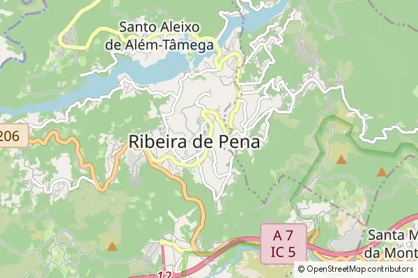 Karte Ribeira de Pena