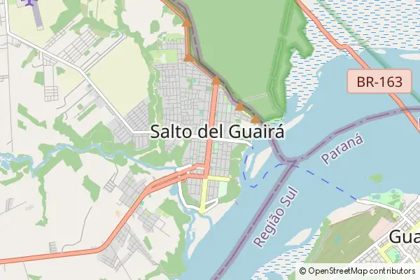 Karte Salto del Guairá