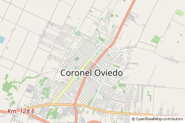 Karte Coronel Oviedo