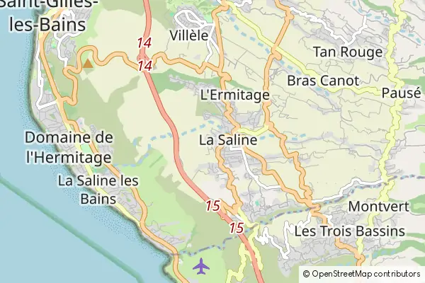 Karte La Saline Les Hauts