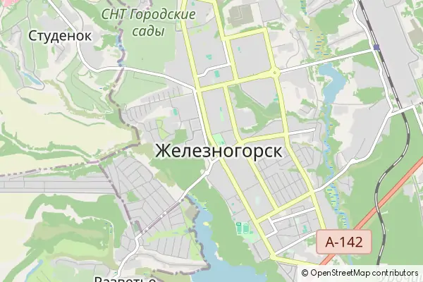 Karte Zheleznogorsky District