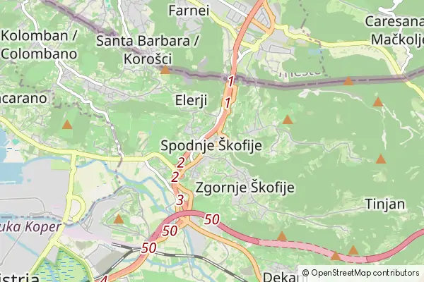 Karte Spodnje Škofije