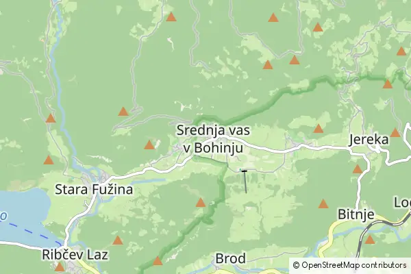 Karte Srednja Vas v Bohinju